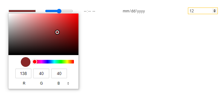 Native input types in Chrome
